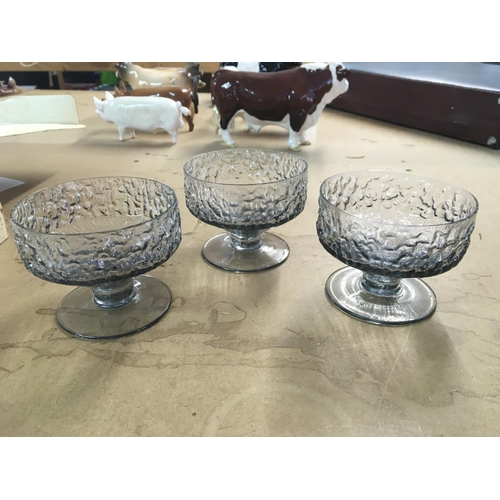 1085 - Boxed Whitefriars sundae glasses x6. This lot cannot be posted
