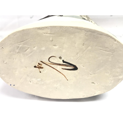 1087 - A tall studio pottery vase , 40cm tall. This lot cannot be posted