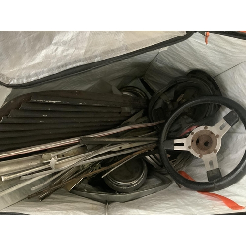 Vintage Mini Cooper parts. A large collection of chrome light mounts ...