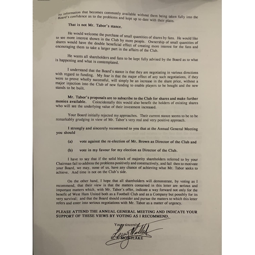 15 - John Lyalls West Ham Football Club Shares: Numerous certificates and paperwork for Lyalls own shares... 