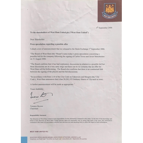 15 - John Lyalls West Ham Football Club Shares: Numerous certificates and paperwork for Lyalls own shares... 