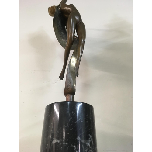 619 - A bronze sculpture of Art Deco style Dance step designed by Angelo Basso edition number 89/ 175 ; 52... 