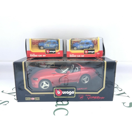 119 - A Vintage Mobil Garage. Boxed Burago Cars And Other Oddments. No Reserve.(2).
