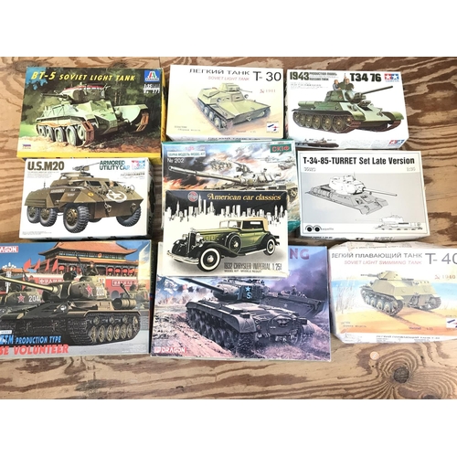 A Collection Of Boxed Plastic Model Kits. No Reserve.