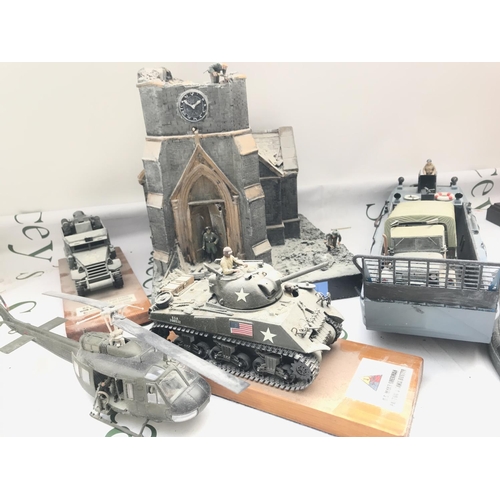 A Collection Of War Time models Mostly Built Model Kits. No Reserve.