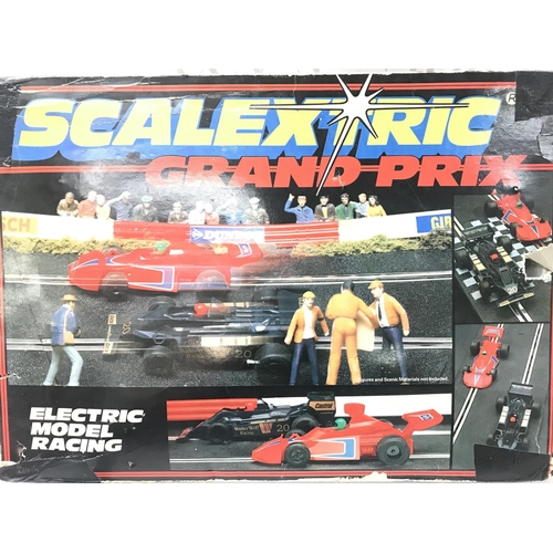 68 - 3 Boxed Scalextric Sets Including Grand Prix. Jaguar Challenge And Scalextric 400. In Various States... 