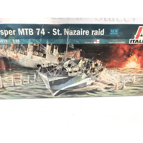 70 - A Boxed Italeri Vosper MTB-St. Nazaire Raid Model Kit 1/35 Scale. #5619. No Reserve.