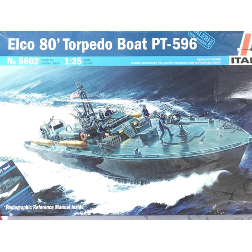 71 - A Boxed Italeri Elco 80 Torpedo Boat PT-596 Model Kit #5602. No Reserve.
