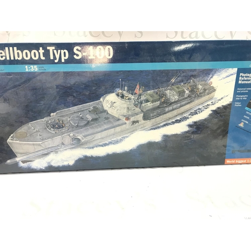 74 - A Boxed Italeri Schnellboot Typ S-100 Model Kit 1/35 Scale #5603.