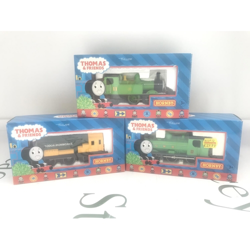 86 - 3 X Hornby 00 GaugeThomas And Friends Locomotives. A Oliver. Duck And Bert. No Reserve.