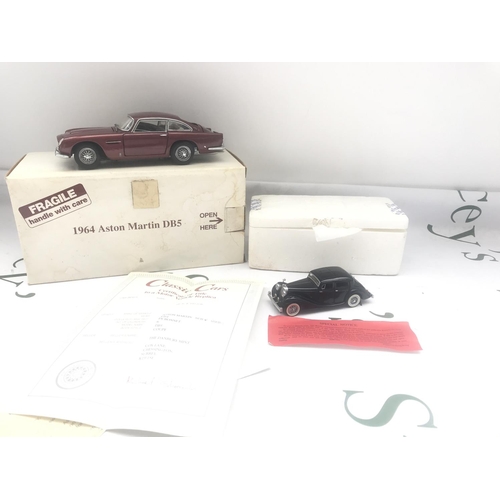 92 - A Boxed Franklin Mint 1964 Aston Martin DB5 (A/F) And 1/24 Scale And A 196 Jaguar MK IV Saloon 1/3 S... 