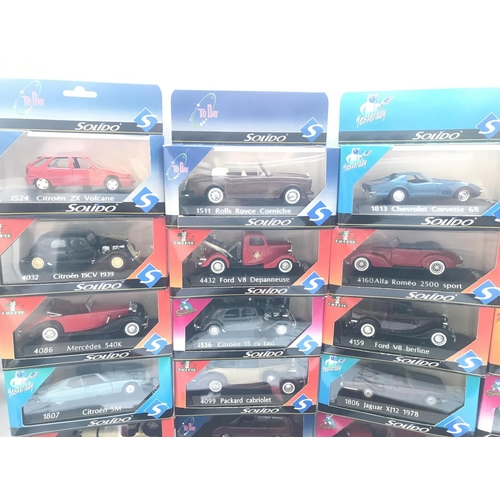 99 - A Collection Of 28 Boxed Solido Diecast Vehicles 1/43 Scale.
