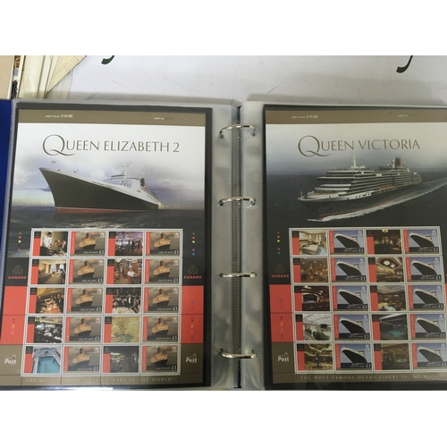 2163 - An album containing British including Isle of Man First class Â£1 and other denominations stamp shee... 