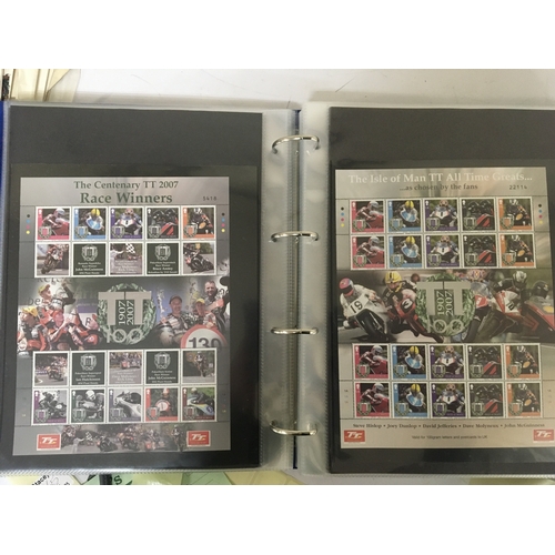 2163 - An album containing British including Isle of Man First class Â£1 and other denominations stamp shee... 