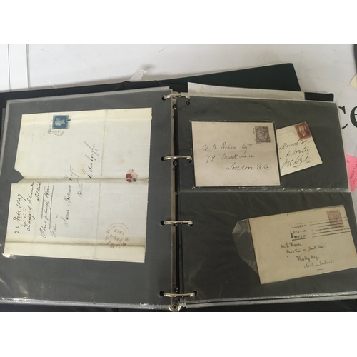 2187 - Two albums containing interesting Victorian and later postal covers including 1902 Birmingham to Los... 