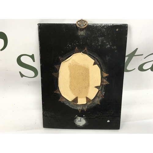 804 - A 19th century ebonised, framed portrait miniature depicting an Indian lady in traditional dress. 10... 