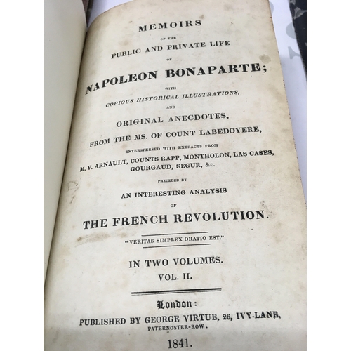 858 - Two volumes the live of Napoleon published y George Virtue .