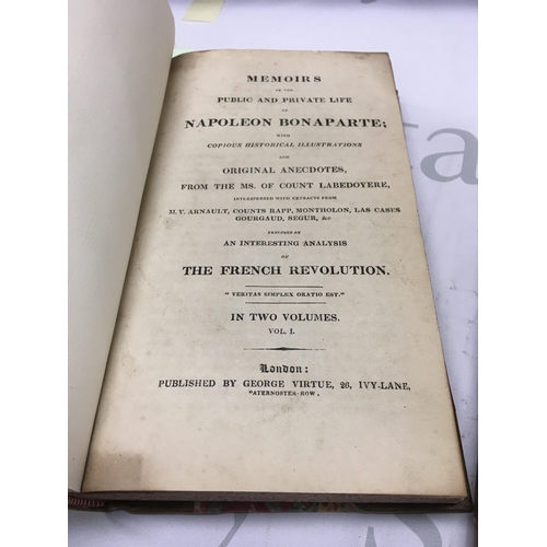 858 - Two volumes the live of Napoleon published y George Virtue .