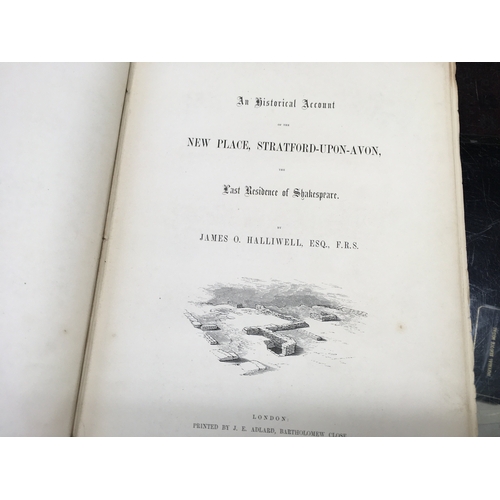 867 - New place Stratford the last residence of Shakespeare by James O Halliwell Printed by J.E Adlard 186... 