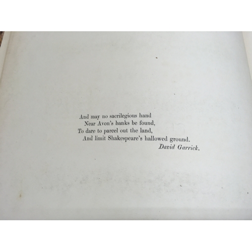867 - New place Stratford the last residence of Shakespeare by James O Halliwell Printed by J.E Adlard 186... 