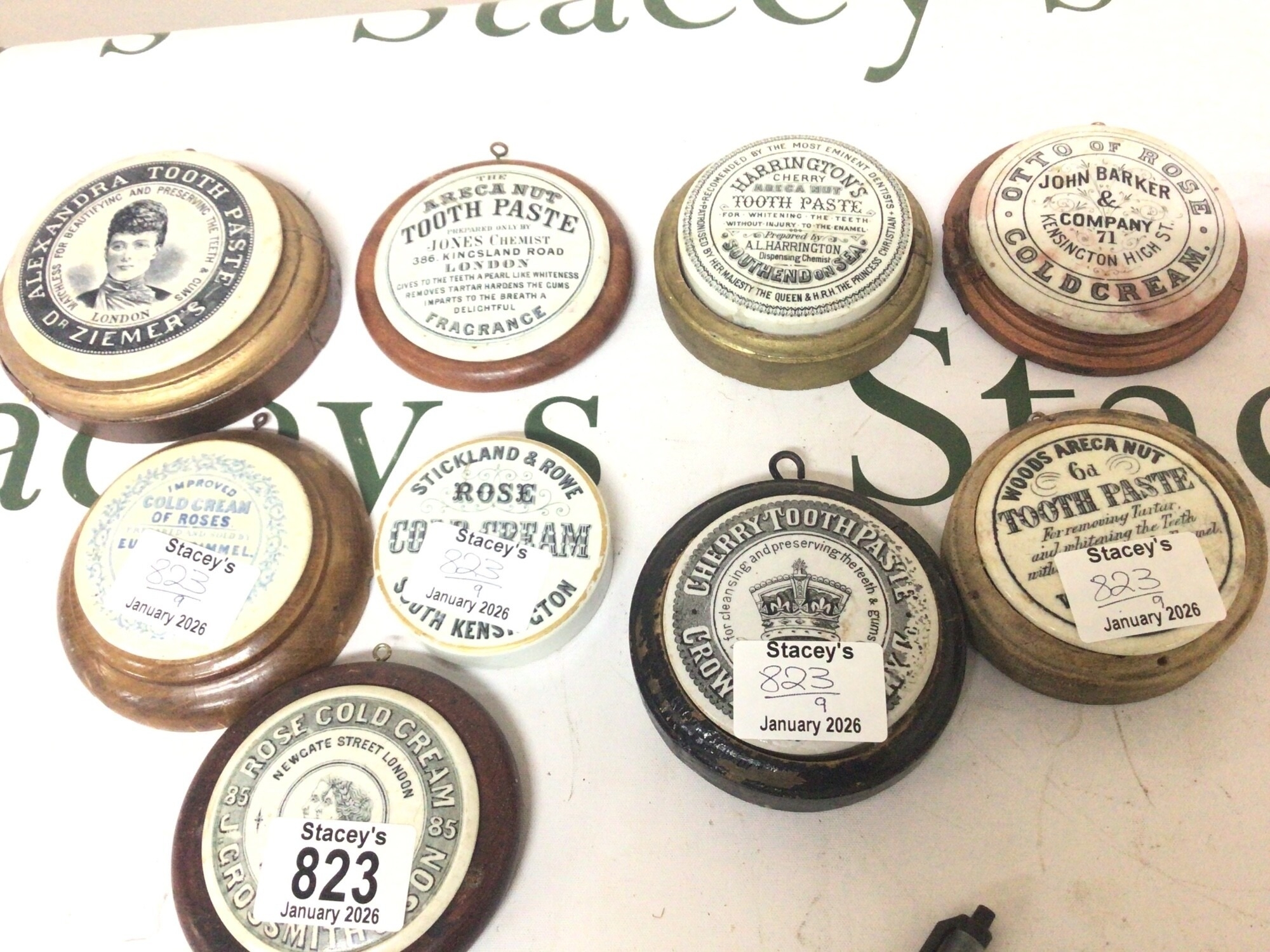 A collection of Victorian Cold Cream Cherry Toothpaste and others. (9 ...