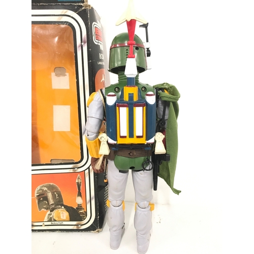 12 - A Boxed Vintage Star Wars Kenner 12 Inch Boba Fett Figure Is Complete. Box Is Worn.
