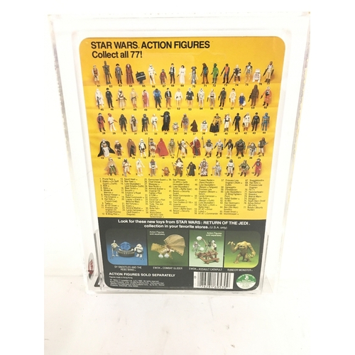 22 - A Vintage Star Wars Return Of The Jedi Princess Leia Organa Carded Figure 77 Bk. Graded Y80 And In A... 