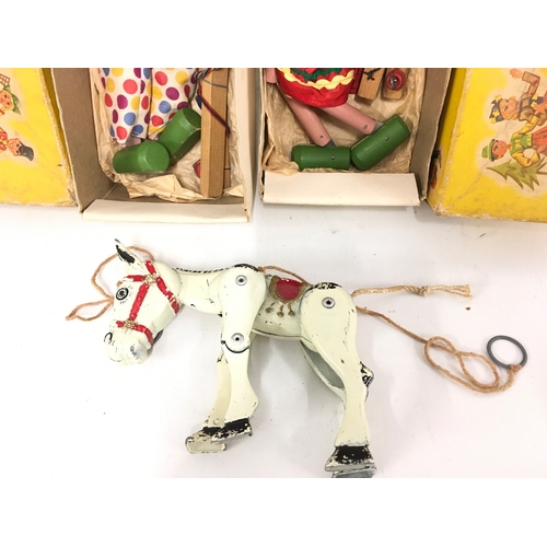 24 - 2 Boxed Pelham Puppets And A Loose Muffin The Mule.
