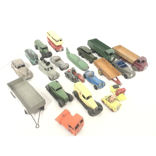 A Small Collection Of Pr-War Dinky Cars Etc.