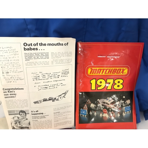 3 - A Matchbox Workwear Lab Coat. Matchbox Catalogs. Staff Letter. Staff Magazine.. etc. No Reserve.