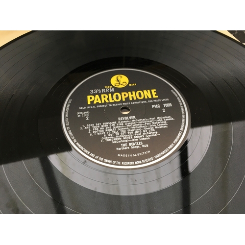 199 - Eight early UK pressings of Beatles and related LPs comprising the first seven Beatles UK LPs plus B... 