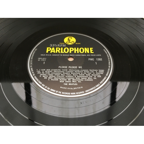 199 - Eight early UK pressings of Beatles and related LPs comprising the first seven Beatles UK LPs plus B... 