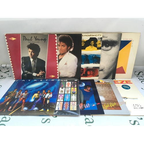 229 - A record case containing rock and pop LPs by various artists including Sparks, Duran Duran, Tubeway ... 
