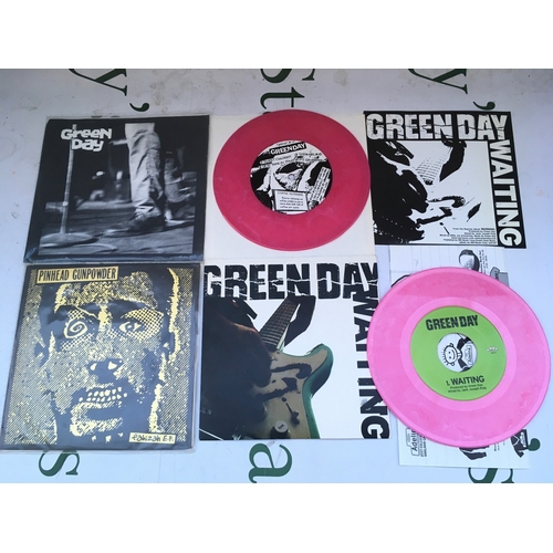 24 - Green Day. A pink marbled pressing of the Sweet Children EP, a pink marbled pressing of the 7