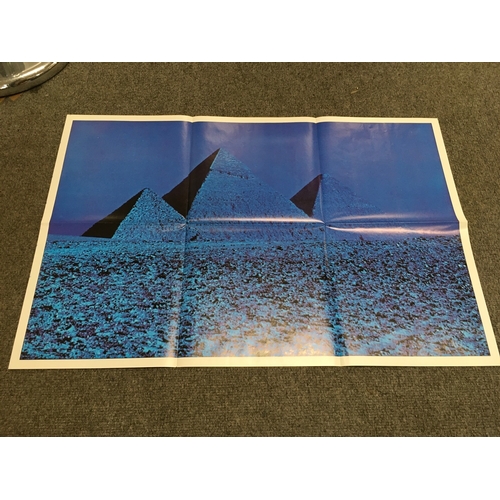 3 - A first UK solid blue triangle label pressing of Pink Floyd's Dark Side Of The Moon LP. Complete wit... 
