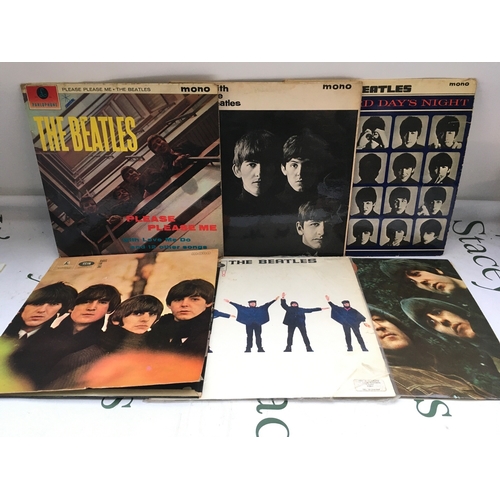 323 - Six early UK mono pressings of Beatles LPs comprising Please Please Me, Beatles For Sale, Help! and ... 