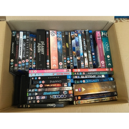 344 - Four boxes of DVDs and BluRays.