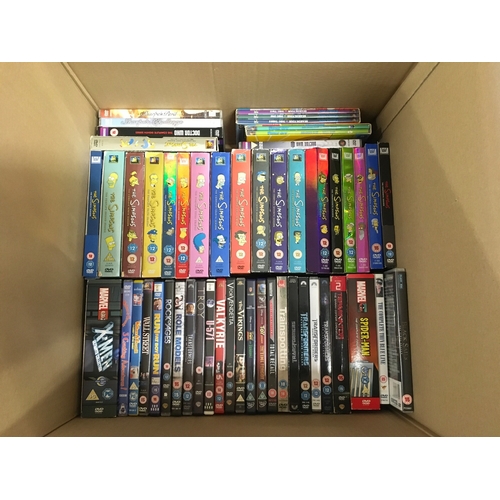 362 - Three large boxes of DVDs and BluRays.