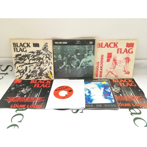 43 - A collection of Black Flag and Henry Rollins 7