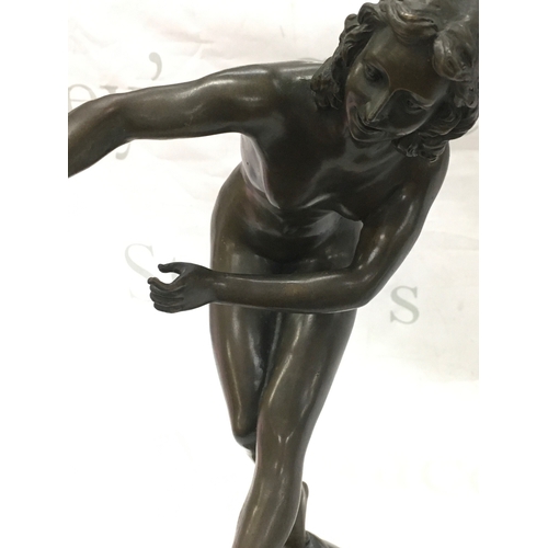 A bronze figure of a dancing nude woman signed Colinet (CL.jr Colinet ...