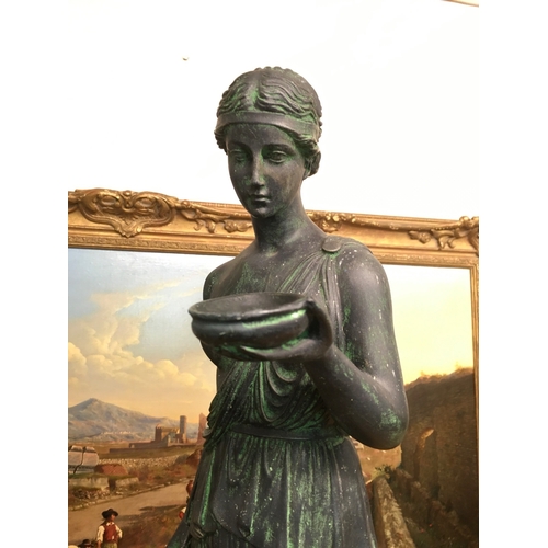 861 - A classical figure, The Greek goddess Hebe, depicted as the cupbearer to the gods holding a bowl and... 