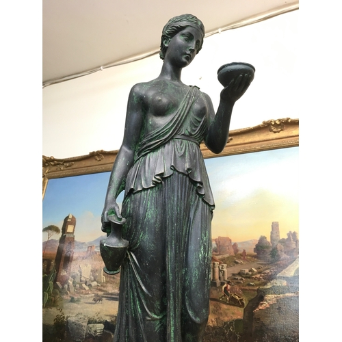 861 - A classical figure, The Greek goddess Hebe, depicted as the cupbearer to the gods holding a bowl and... 