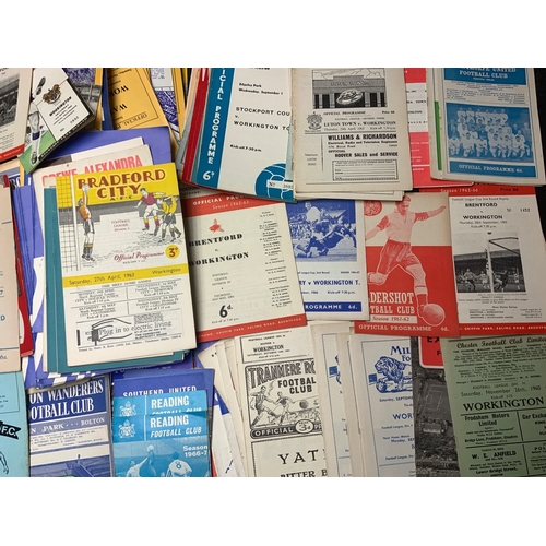 131 - 1960s Workington Away Football Programmes: Around 200 from 60/61 to the early 70s in excellent condi... 