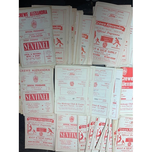 135 - Crewe Alexandra Home Football Programmes: Around 100 spanning the 60s era with duplication. Excellen... 