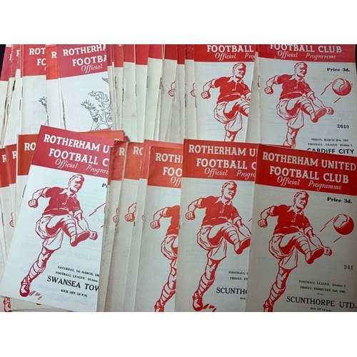 136 - Rotherham United Home Football Programmes: Around 150 spanning the 60s decade with a further few ear... 