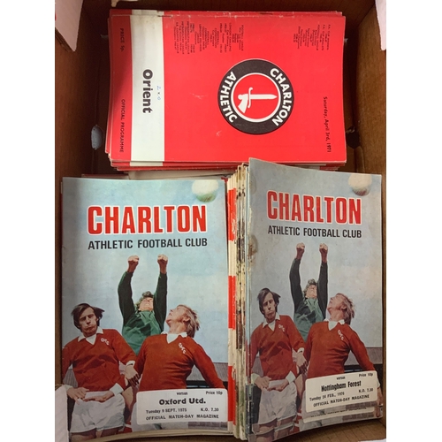 138 - Charlton Home Football Programmes: Over 180 from the mid to late 60s decade with a further 180 from ... 