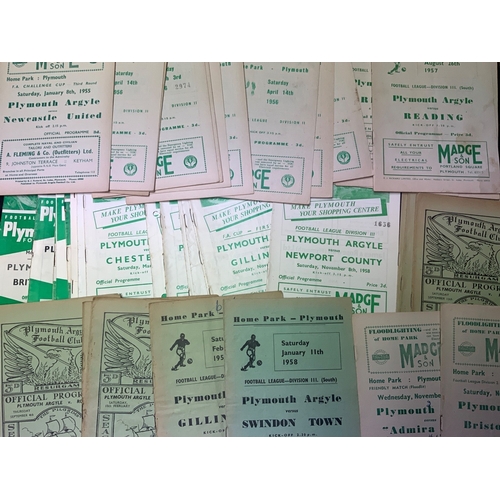 139 - Plymouth Argyle Home Football Programmes: 48 from the 50s and over 120 spanning the 60s decade with ... 