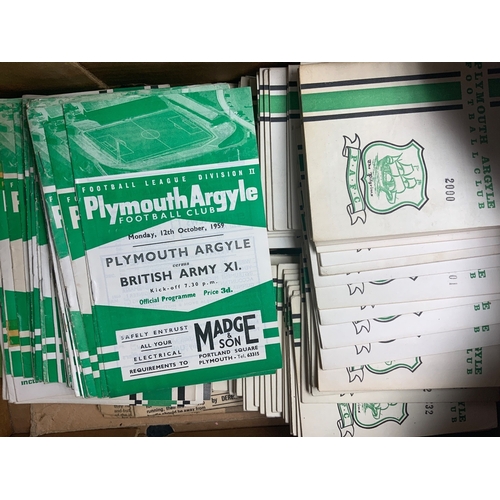 139 - Plymouth Argyle Home Football Programmes: 48 from the 50s and over 120 spanning the 60s decade with ... 