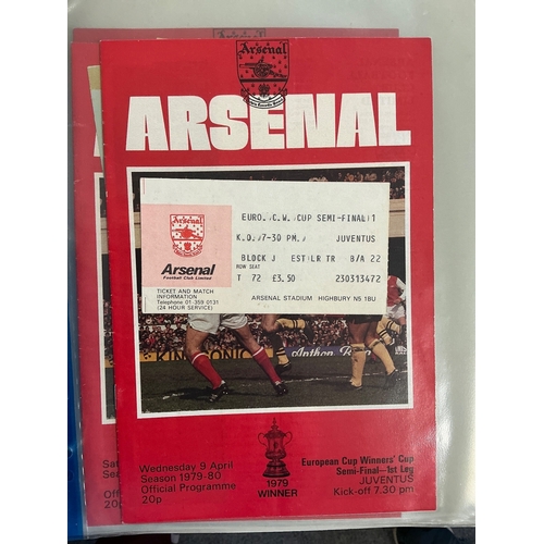 Arsenal Complete 79/80 Home Programmes + Tickets: All 32 1st team ...