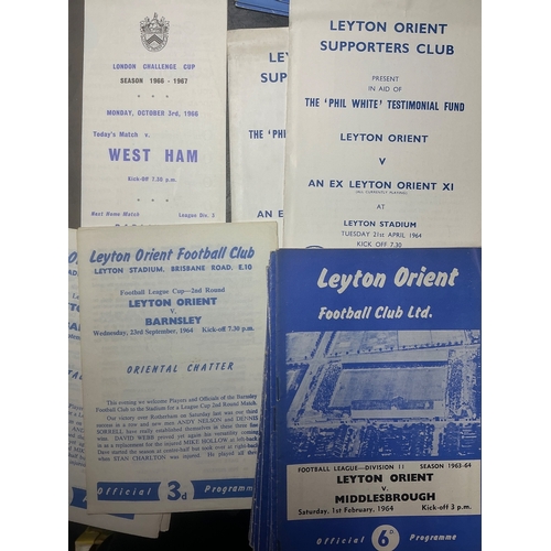 145 - Leyton Orient Home Football Programmes: Over 400 from the 60s decade with a further 40 + from the ea... 
